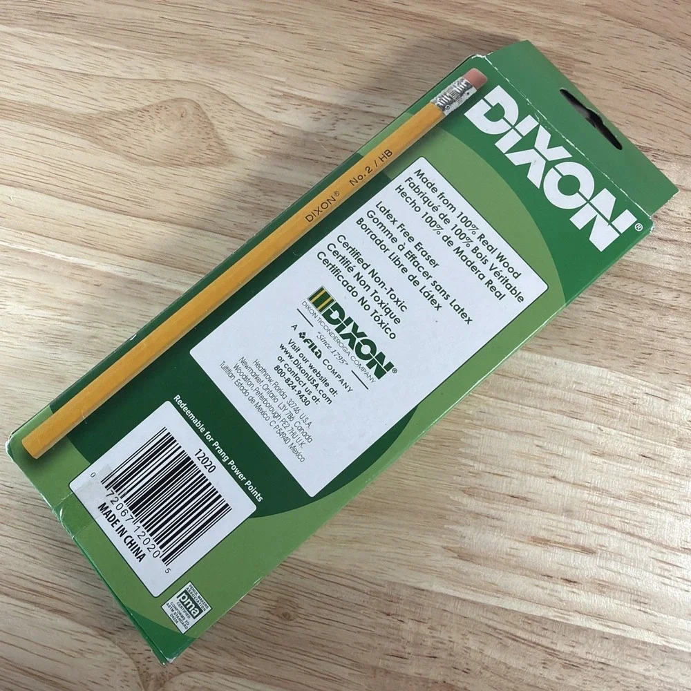 Dixon No. 2 Yellow Pencils Wood-Cased Black Core 20-Count (14420) New In Box